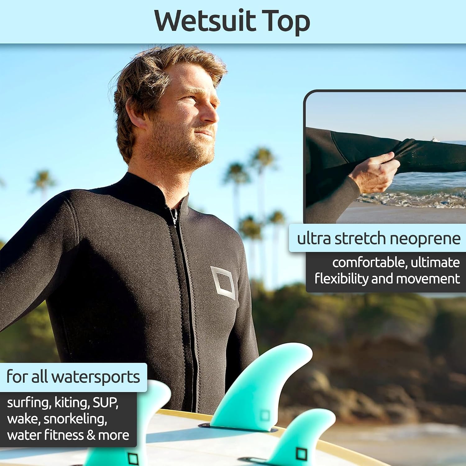 Wetsuit Top Jacket 2mm or 3mm image 2